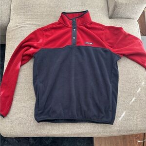 Land’s End Red and Blue Fleece Pullover